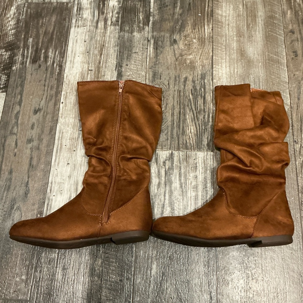Brown Suede Slouch Boots EU Size 39=US Size 8 - Picture 8 of 9